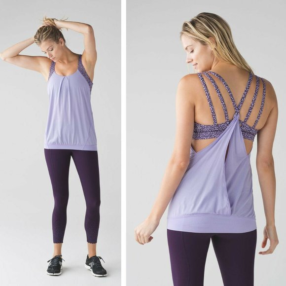 LULULEMON Noveau No Limits Purple Tank w/Sport Bra